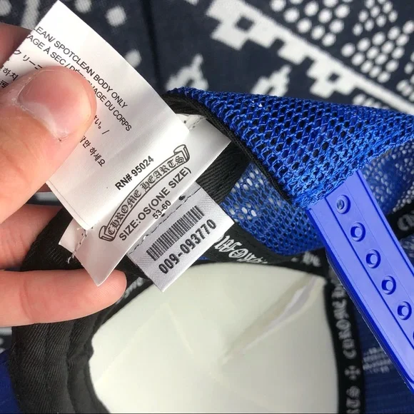 Chrome Hearts ★ AUTHENTIC Blue / Wh / Rd Trucker Hat - Picture 10 of 12